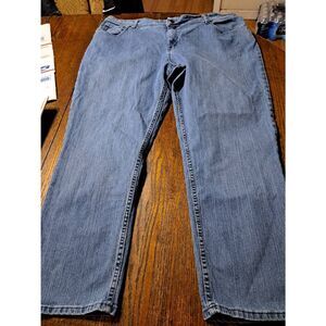 26W Lee Riders High Waist Denim Blue Jeans with Pockets and Belt Loops